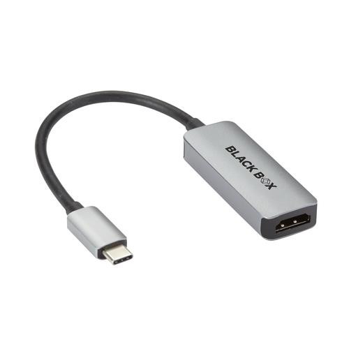 Black Box  câble vidéo et adaptateur USB Type-C HDMI + USB Acier inoxydable - VA-USBC31-HD4KC