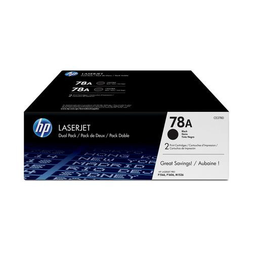 HP 78A pack de 2 toners LaserJet noir authentiques - CE278AD