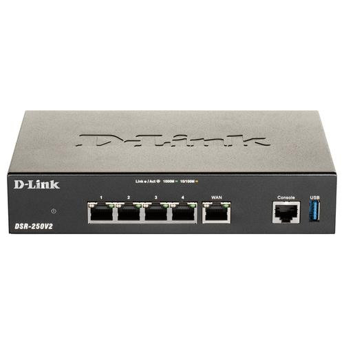 D-Link  routeur sans fil Gigabit Ethernet Noir - DSR-250V2