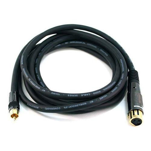 Monoprice XLR/RCA, 3.048 m câble audio 3,048 m XLR (3-pin) Noir - 4786