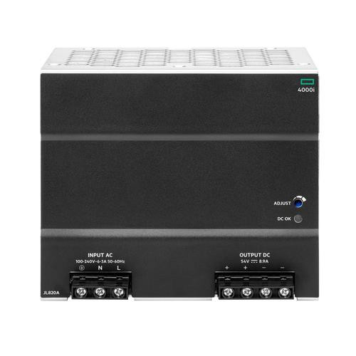 HPE Aruba Networking 4000i POE 54VDC 480W 100-240VAC DIN Power Supply - JL820A