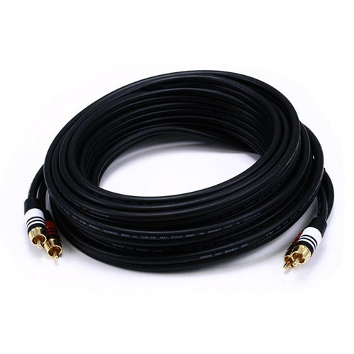 Monoprice  câble audio 7,62 m 2 x RCA Noir - 2866