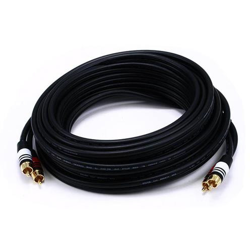 Monoprice  câble audio 7,62 m 2 x RCA Noir - 2866