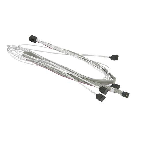 Supermicro MiniSAS HD / 4 SATA 0.75 m 0,75 m Gris, Blanc - CBL-SAST-0591