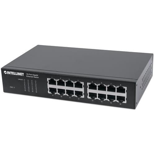 Intellinet  commutateur réseau Non-géré L2 Gigabit Ethernet (10/100/1000) 1U Noir - 561068
