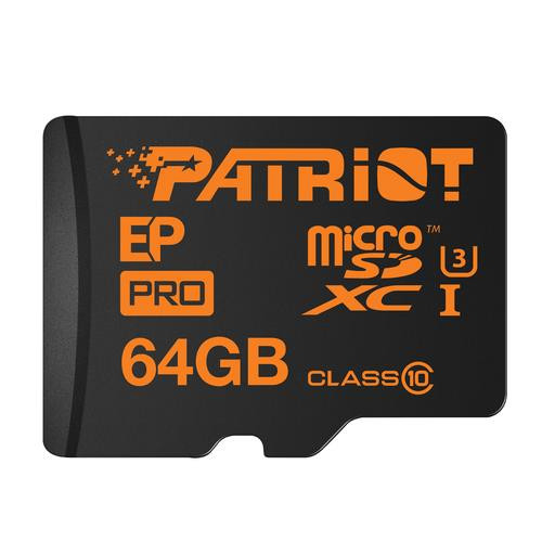 Patriot Memory EP Pro 64 GB 64 Go MicroSDHC UHS-I Classe 10 - PEF64GEPMCSXC10