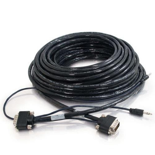 C2G  câble vidéo et adaptateur 15,24 m VGA (D-Sub) + 3,5 mm Noir - 40178
