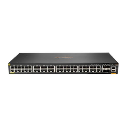 HPE Aruba Networking Aruba 6300F 48-port 1GbE Class 4 PoE & 4-port SFP56 Géré L3 Gigabit Ethernet (10/100/1000) Connexion Ethernet, supportant l'alimentation via ce port (PoE) 1U Gris - JL665A#ABA