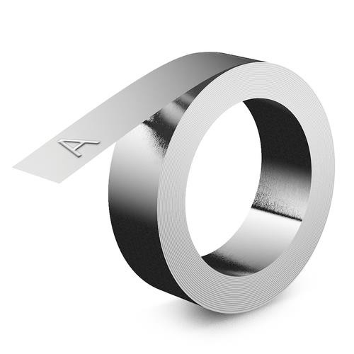 DYMO Ruban aluminium non adhésif à embosser | 12 mm x 4,8 m | Compatible avec l'embosseuse Rhino M1011 | Résistant aux intempéries | Idéal pour le bricolage et la construction | Fabriqué en Europe - S0720160