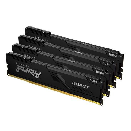 Kingston Technology FURY Beast 32Go 3600MT/s DDR4 CL17 DIMM (Kit de 4) Black - KF436C17BBK4/32 Kingston Technology FURY Beast 32Go 3600MT/s DDR4 CL17 DIMM (Kit de 4) Black - KF436C17BBK4/32