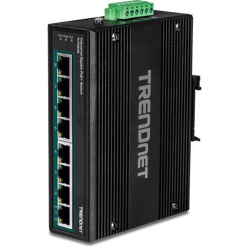 Trendnet  commutateur réseau Gigabit Ethernet (10/100/1000) Connexion Ethernet, supportant l'alimentation via ce port (PoE) Noir - TI-PG80B