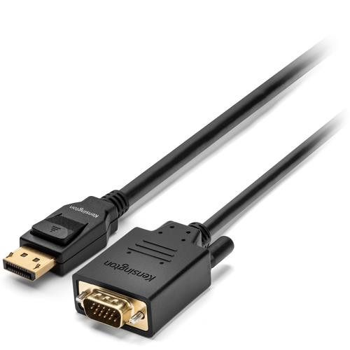Kensington Câble passif unidirectionnel DisplayPort 1.2 (M) vers VGA (M), 1,8 m - K33024WW