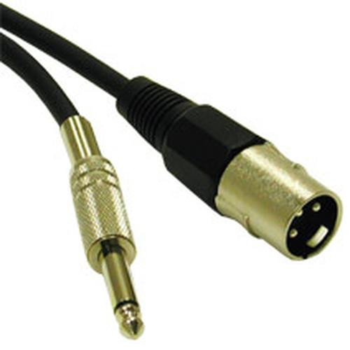 C2G 25ft Pro-Audio Cable XLR Male to 1/4in Male câble audio 7,5 m XLR (3-pin) 6,35 mm Noir - 40037