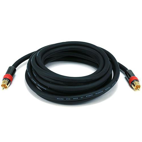 Monoprice  câble coaxial 3,5 m RCA Noir - 102682