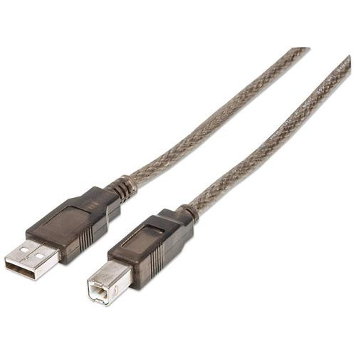 Manhattan  câble USB USB 2.0 11 m USB A USB B Argent - 510424