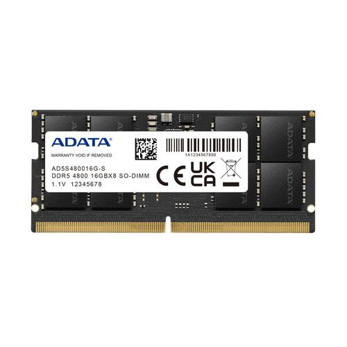 ADATA  module de mémoire 16 Go 1 x 16 Go DDR5 4800 MHz ECC - AD5S480016G-S ADATA  module de mémoire 16 Go 1 x 16 Go DDR5 4800 MHz ECC - AD5S480016G-S