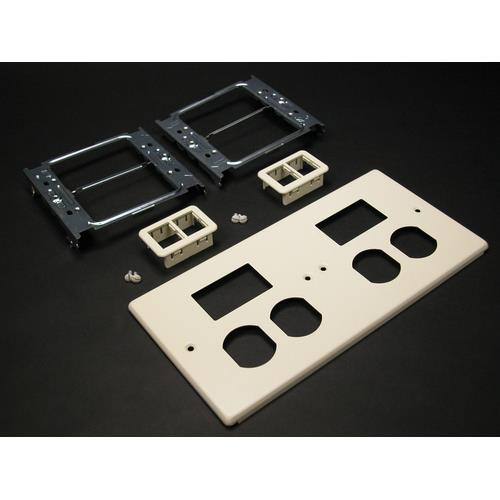 WIREMOLD  Plaque de commutation et obturateur Ivoire - CV4047-2BBTT