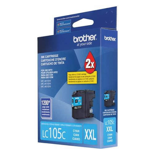 Brother  cartouche d'encre Original Rendement extra (super) élevé Cyan - LC-105CS Brother  cartouche d'encre Original Rendement extra (super) élevé Cyan - LC-105CS