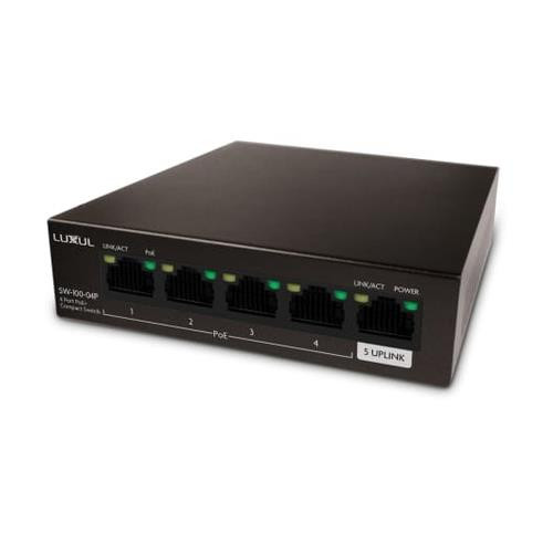 Luxul Wireless  commutateur réseau Non-géré Gigabit Ethernet (10/100/1000) Noir - SW-100-04P