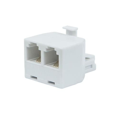 Monoprice  répartiteur téléphonique RJ-11 M 2x RJ-12 F Blanc - 7292