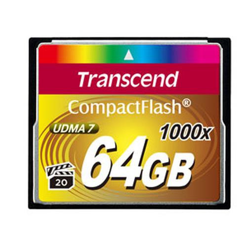 Transcend CompactFlash Card 1000x 64GB 64 Go MLC - TS64GCF1000