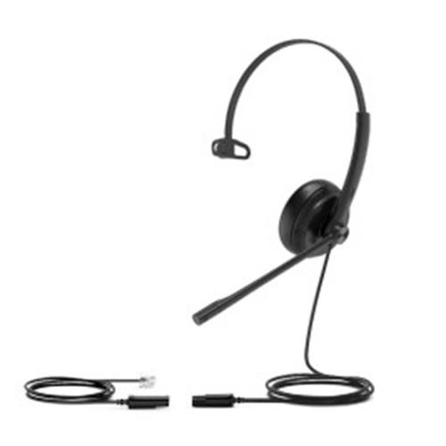 Yealink YHS34 Lite Mono Casque Avec fil Arceau Bureau/Centre d'appels Noir - 1308028