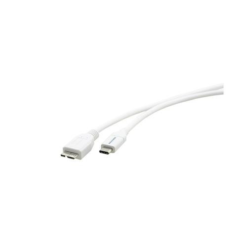 Kramer Electronics C-USB31 câble USB USB 3.2 Gen 1 (3.1 Gen 1) 0,9 m USB C USB C/Micro-USB B Blanc - C-USB31/CMICROB-3