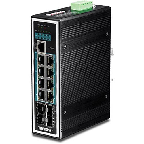 Trendnet TI-PG1284i Géré L2+ Gigabit Ethernet (10/100/1000) Connexion Ethernet, supportant l'alimentation via ce port (PoE) Noir - TI-PG1284I