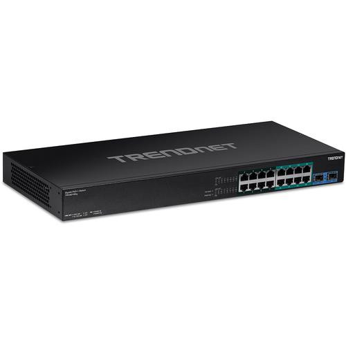 Trendnet  commutateur réseau Non-géré Gigabit Ethernet (10/100/1000) Connexion Ethernet, supportant l'alimentation via ce port (PoE) 1U Noir - TPE-BG182G