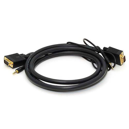 Monoprice VGA-3.5 mm/VGA-3.5 mm, 1.8288 m 1,8288 m VGA (D-Sub) + 3,5 mm Noir - 557