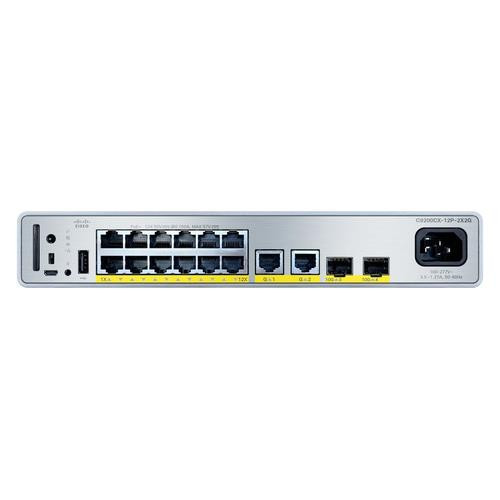 Cisco  commutateur réseau Géré Gigabit Ethernet (10/100/1000) Connexion Ethernet, supportant l'alimentation via ce port (PoE) - C9200CX-12P-2X2G-E