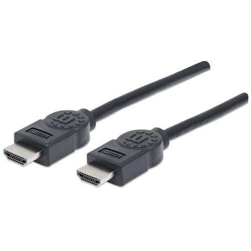 Manhattan Câble HDMI 4K@30 Hz, 1,8 m, adapté à tous les usages 1080p/HD et à la plupart des usages 4K (vérifier la compatibilité 4K de votre système), mâle à mâle, noir, Ultra HD 4K x 2K, garantie à vie, équivalent à HDMM6 - 306119