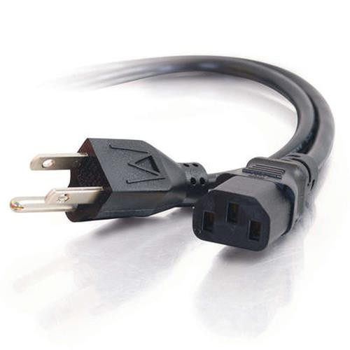 C2G 1ft Universal 18 AWG Power Cord (IEC320C13 -> NEMA 5-15P) Noir 0,3 m - 24240