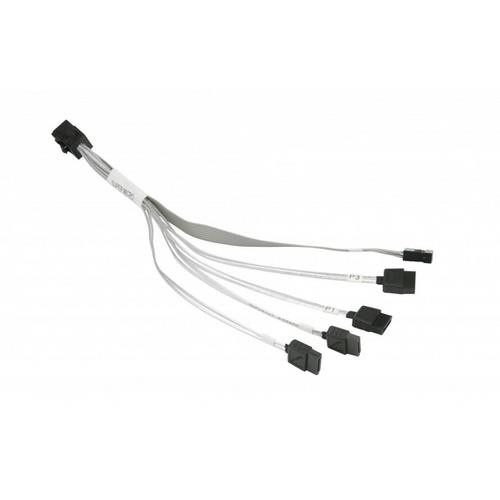 Supermicro SFF-8643/4xSATA Noir, Gris - CBL-SAST-0664