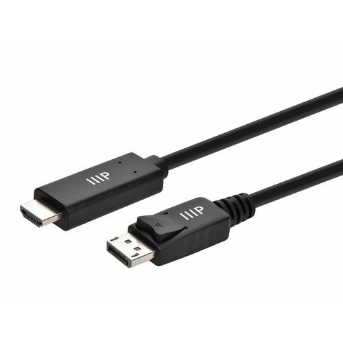 Monoprice  câble vidéo et adaptateur 3 m DisplayPort HDMI Noir - 44345