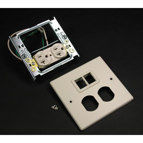 WIREMOLD  Plaque de commutation et obturateur Ivoire - CV4047WT