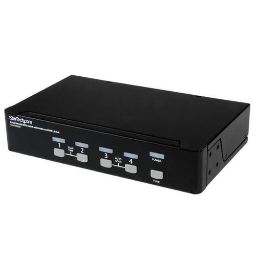 StarTech.com StarView 4-Port DVI USB KVM Switch commutateur écran, clavier et souris Noir - SV431DVIUA
