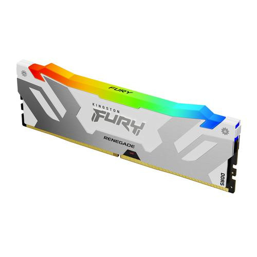 Kingston Technology FURY 16Go 7200MT/s DDR5 CL38 DIMM Renegade RGB Blanc XMP - KF572C38RWA-16
