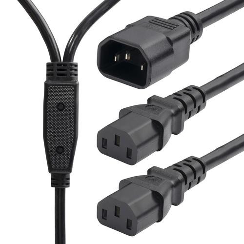 StarTech.com  câble électrique Noir 1,8 m Coupleur C14 Coupleur 2 x C13 - 8723-8600-POWER-CORD