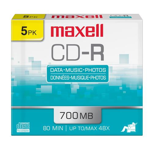 Maxell  CD vierge CD-R 700 Mo 48x 5 pièce(s) - 648205