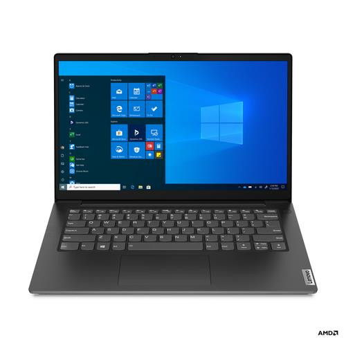 Lenovo V14 G2 ALC AMD Ryzen™ 5 5500U Ordinateur portable 35,6 cm (14") Full HD 8 Go DDR4-SDRAM 256 Go SSD Wi-Fi 5 (802.11ac) Windows 10 Pro Anglais, Français Noir - 82KC004TCA