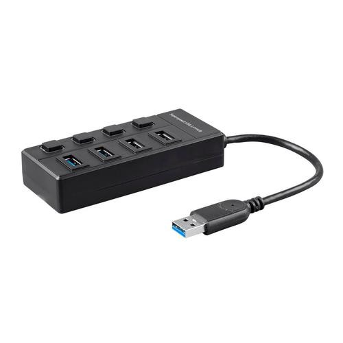Monoprice  hub & concentrateur USB 3.2 Gen 1 (3.1 Gen 1) Type-A 5000 Mbit/s Noir - 24261