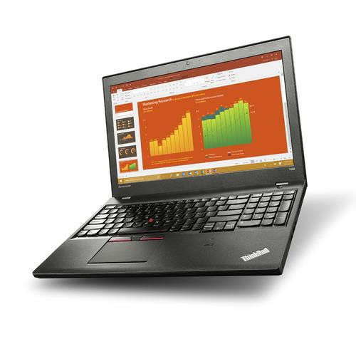 Lenovo ThinkPad T560 Intel® Core™ i5 i5-6300U Ordinateur portable 39,6 cm (15.6") HD 4 Go DDR3L-SDRAM 500 Go HDD Wi-Fi 5 (802.11ac) Windows 7 Professional Noir - 20FH001VUS