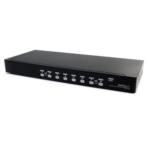 StarTech.com Commutateur USB VGA KVM 8 ports à montage sur rack avec audio (câbles audio inclus) - SV831DUSBAU