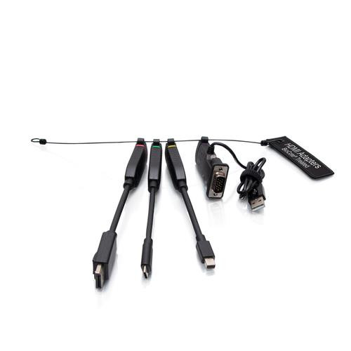 C2G  changeur de genre de câble 4x HDMI 1x Mini DisplayPort, 1x USB-C, 1x DisplayPort, 1x VGA Noir, Multicolore - C2G30284