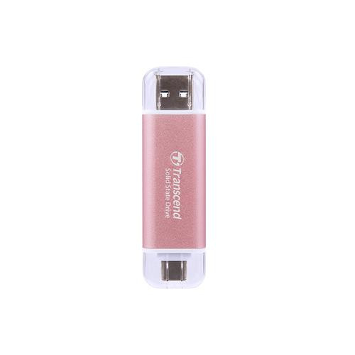 Transcend ESD310 512 Go USB Type-A vers USB Type-C 3.2 Gen 2 (3.1 Gen 2) Rose - TS512GESD310P Transcend ESD310 512 Go USB Type-A vers USB Type-C 3.2 Gen 2 (3.1 Gen 2) Rose - TS512GESD310P
