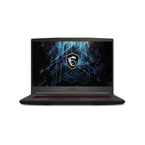 MSI Gaming  Thin Intel® Core™ i5 i5-11400H Ordinateur portable 39,6 cm (15.6") Full HD 8 Go DDR4-SDRAM 256 Go SSD NVIDIA® GeForce® GTX 1650 Max-Q Wi-Fi 6 (802.11ax) Windows 11 Home Noir - GF63 11SC-693