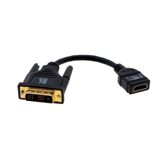 Kramer Electronics DVI-D (M) - HDMI (F) 0,3 m HDMI Type A (Standard) Noir - ADC-DM/HF Kramer Electronics DVI-D (M) - HDMI (F) 0,3 m HDMI Type A (Standard) Noir - ADC-DM/HF