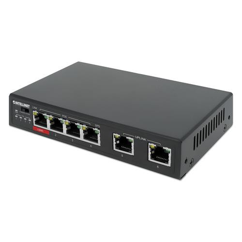 Intellinet  commutateur réseau Fast Ethernet (10/100) Connexion Ethernet, supportant l'alimentation via ce port (PoE) Noir - 561686