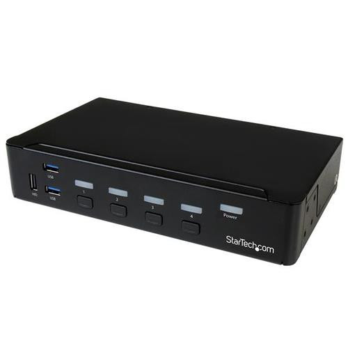 StarTech.com Switch KVM USB DisplayPort à 4 ports avec hub USB 3.0 intégré - 4K 30 Hz - SV431DPU3A2